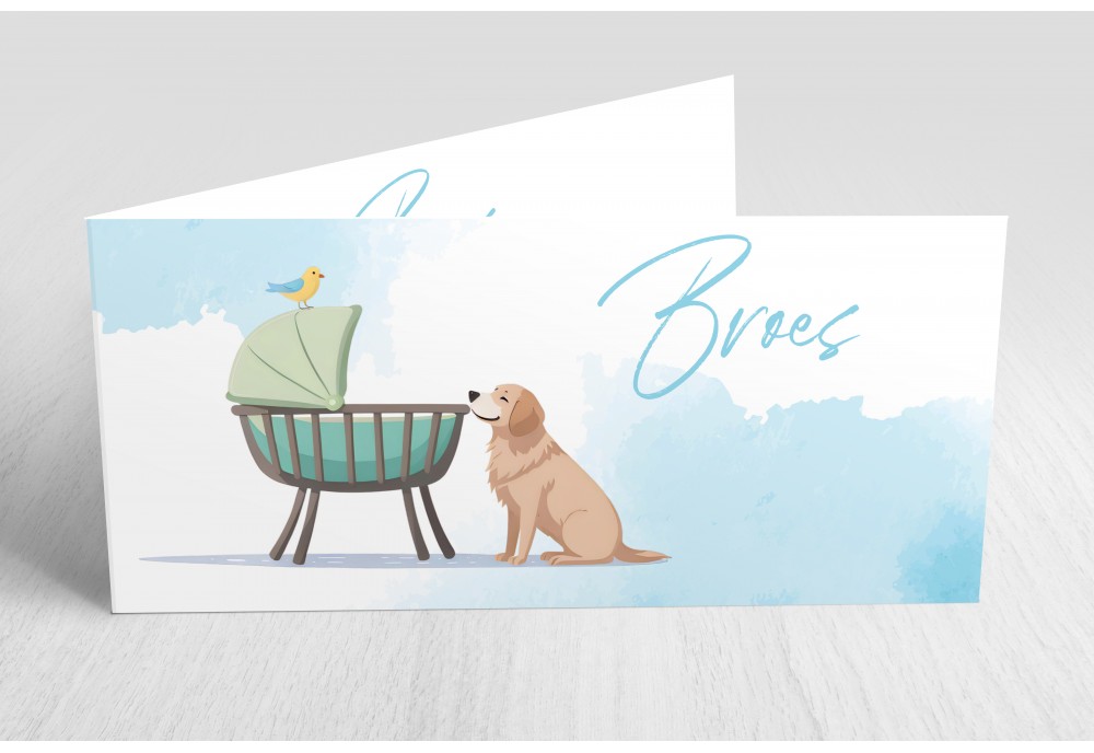 Hond met wiegje Hond met wiegje